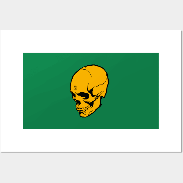 Skull- yellow Wall Art by deimos-remus